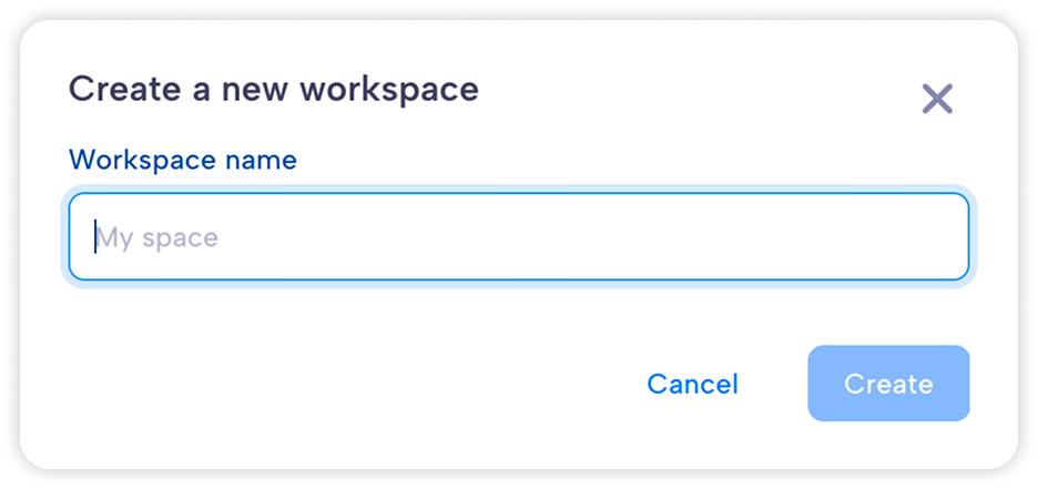 Creating a workspace