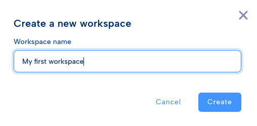 Creating a workspace