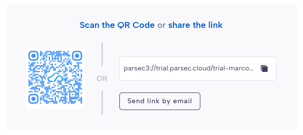 Device invitation link