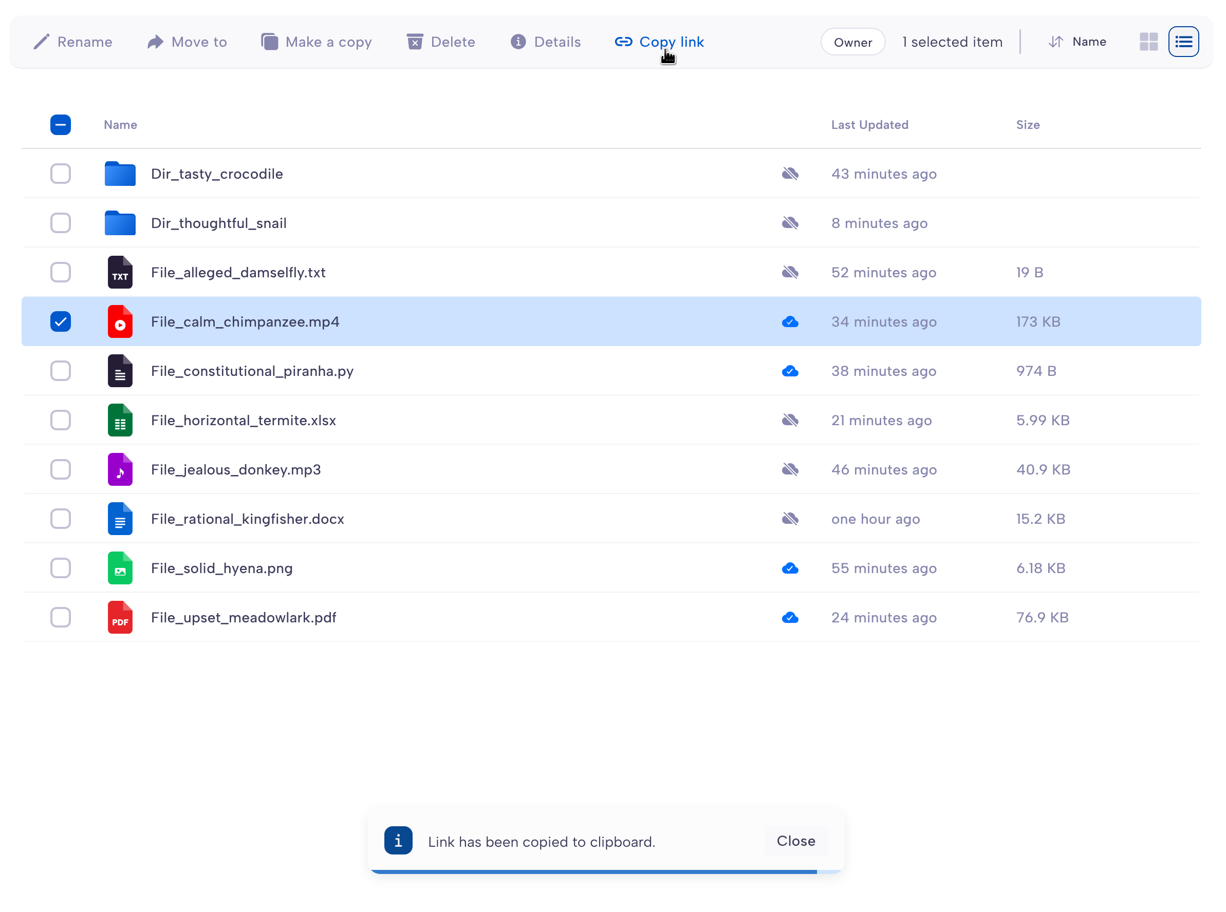 share file link screenshot