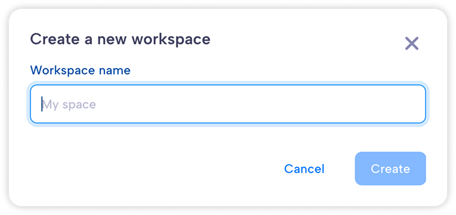 Creating a workspace