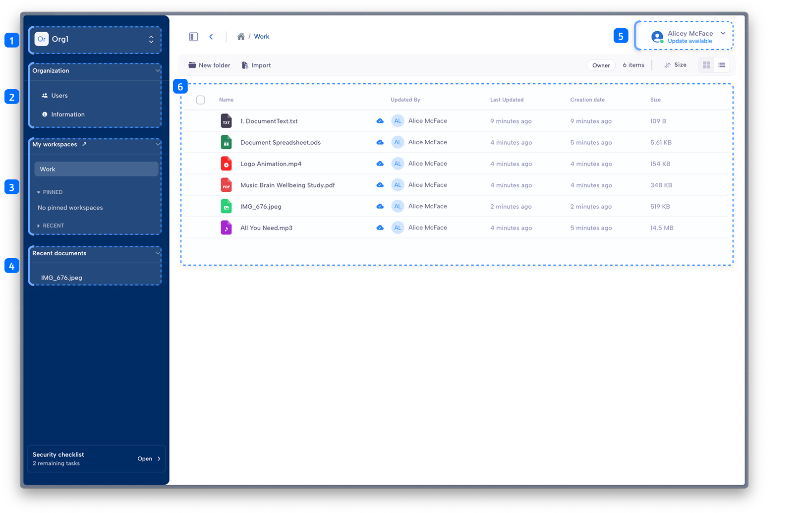 Parsec graphical user interface overview