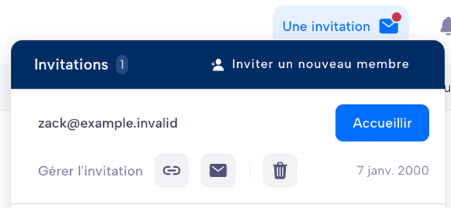 Invitations en attente