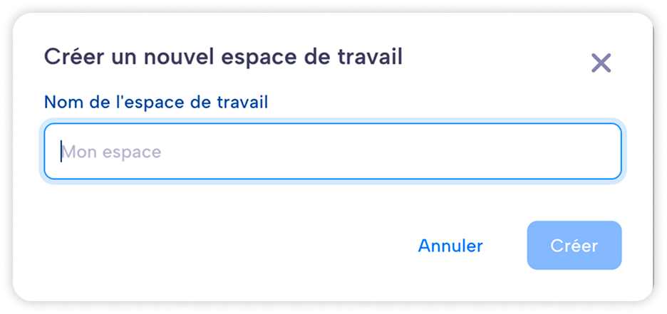 Créer un espace de travail